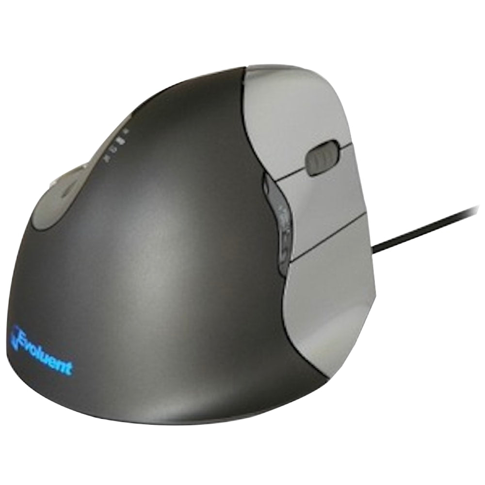Evoluent VerticalMouse 4 Right Mouse - Optical - Cable - USB 2.0 - 2600 dpi - Scroll Wheel - 6 Button(s) - 6 Programmable Button(s) - Right-handed - 1