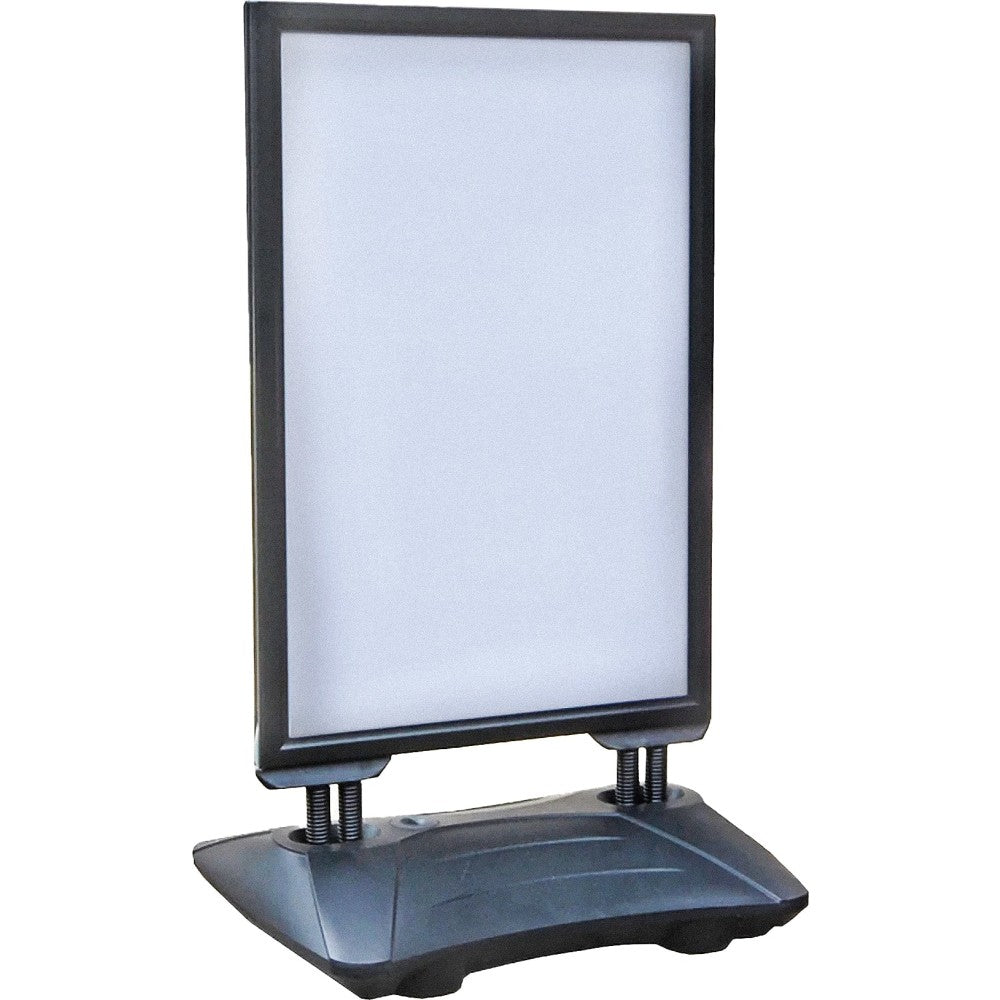 Azar Displays Plastic/Metal Vertical Large Indoor/Outdoor 2-Sided Sidewalk Frame, 43inH x 34inW x 25inD, Black
