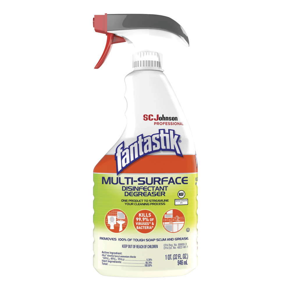 SC Johnson Professional Fantastik Disinfectant Degreaser, Fresh Scent, 32 Oz