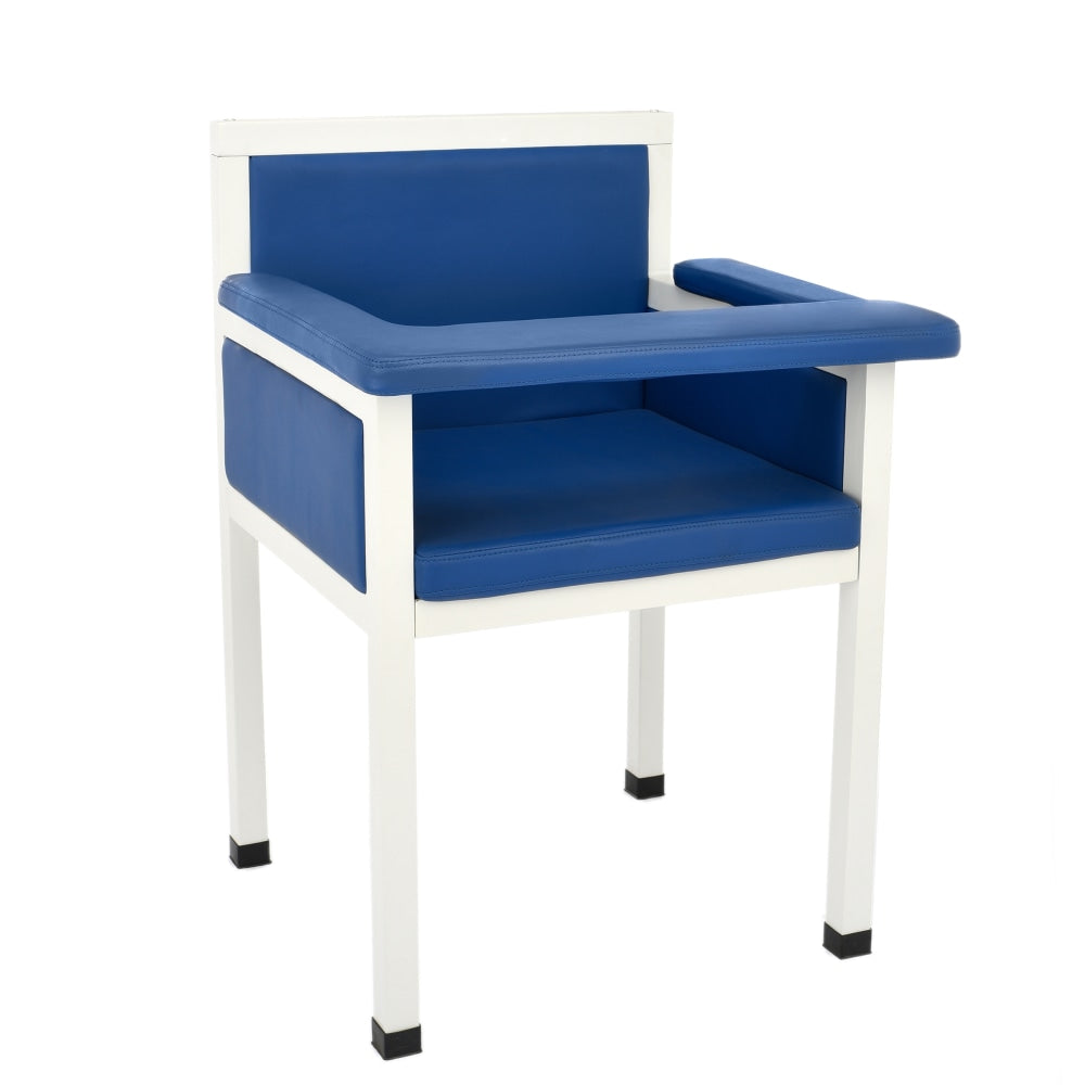 Alpine AdirMed Luxe Padded Blood Drawing Chair, Blue/White