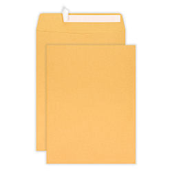 Office Depot Brand 10in x 13in Manila Catalog Envelopes, Clean Seal, Brown Kraft, Box Of 100