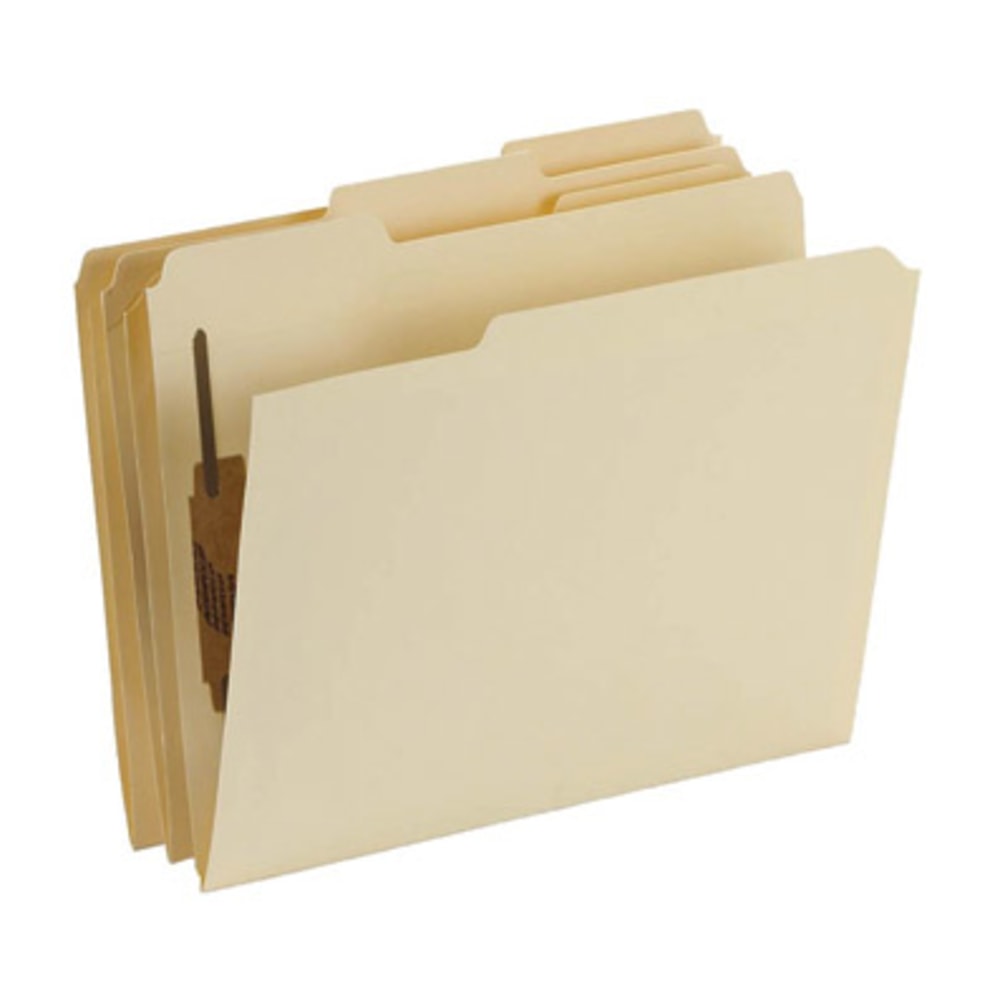 Pendaflex 1/3-cut Manila Fastener Folders, Letter Size (8 1/2in x 11in), 1/3 Tab Cut, Manila, Box Of 50