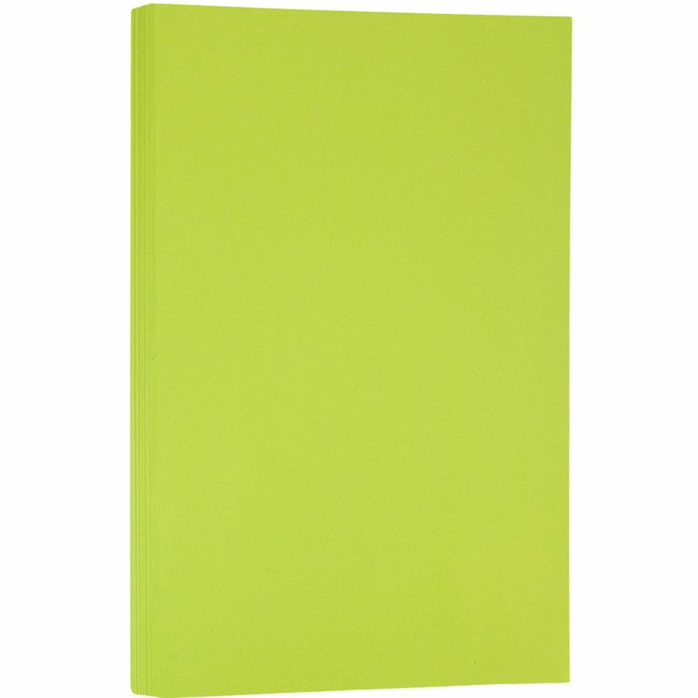 JAM Paper Legal Color Paper, Ultra Lime Green, Legal (8.5in x 14in), 100 Sheets Per Pack, 24 Lb