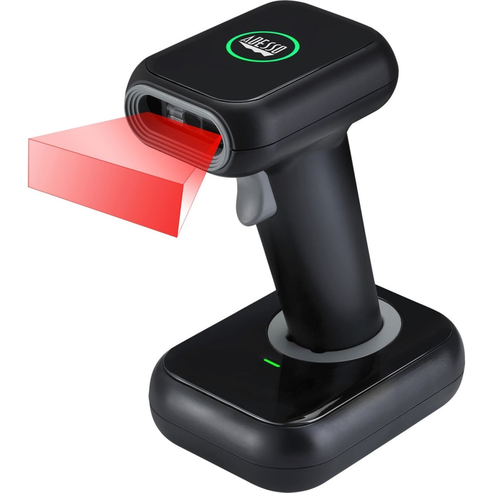 Adesso NuScan 2700R 2D Wireless Barcode Scanner with Charging Cradle - Wireless Connectivity - 120 scan/s - NUSCAN2700R