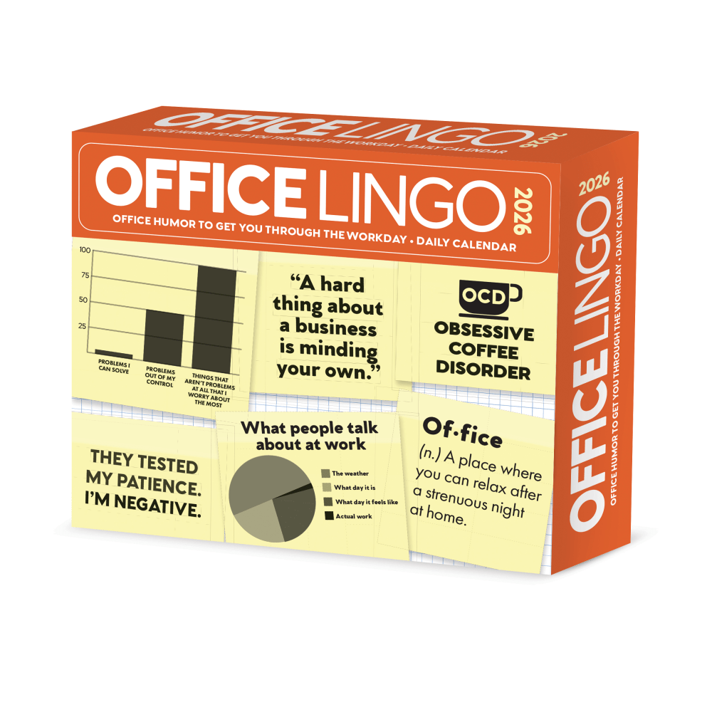2026 Willow Creek Press Page-A-Day Daily Desk Calendar, 6-1/4in x 5-1/2in, Office Lingo, January To December, 54345