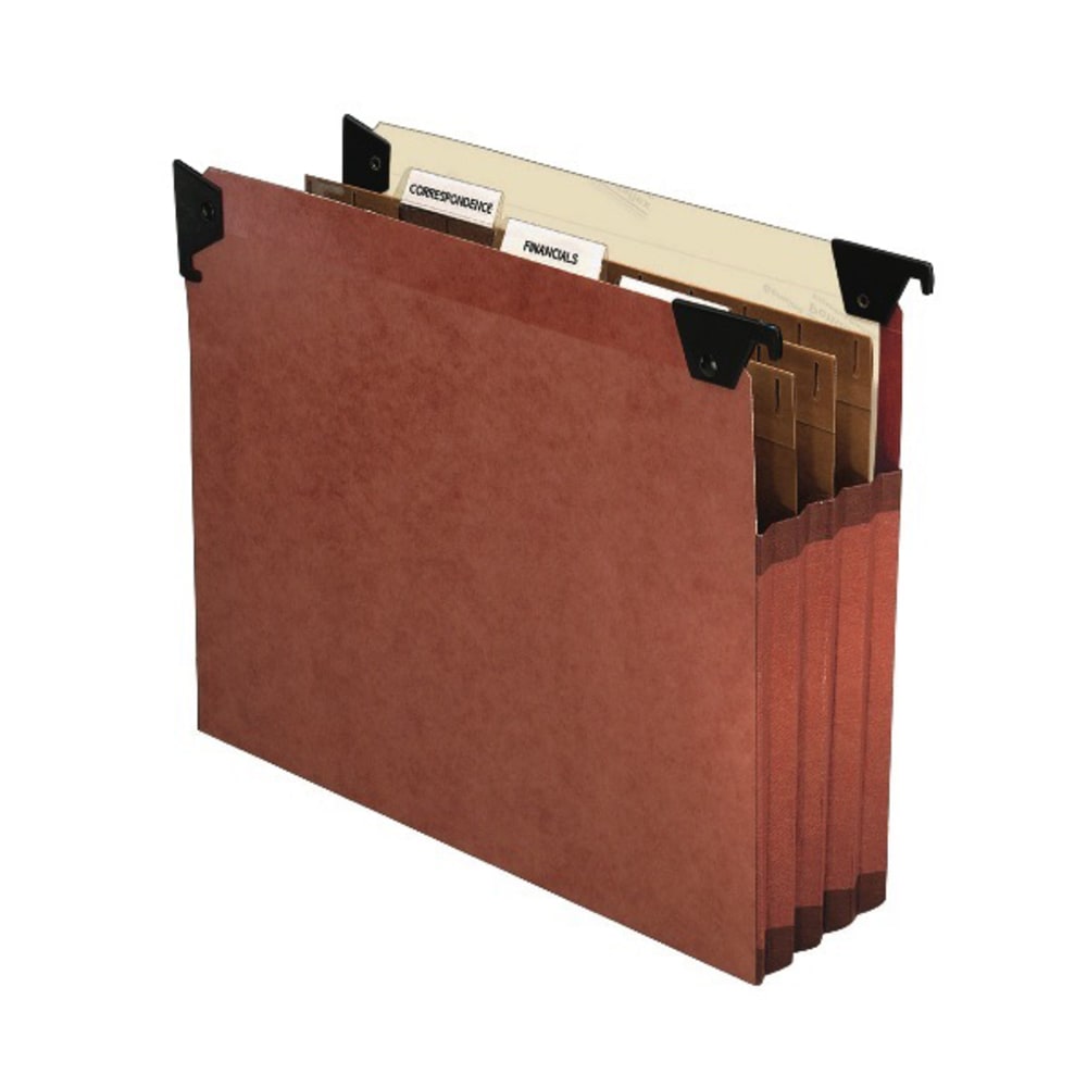 Pendaflex Premium Expanding Files With Swing Hooks, 9 1/2in x 11 3/4in, Dark Brown, Pack Of 5