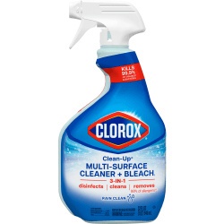 Clorox Clean-Up Multi-Surface Cleaner with Bleach, Rain Clean, Spray Bottle, 32 Fluid Ounces (30058)