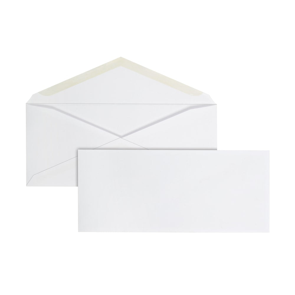 Office Depot Brand #9 Envelopes, 3-7/8in x 8-7/8in, Gummed Seal, White, Box Of 500