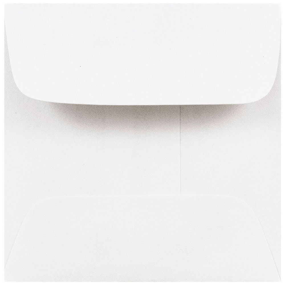 JAM Paper Square Invitation Envelopes, 2 3/8in x 2 3/8in, Gummed Seal, White, Pack Of 25