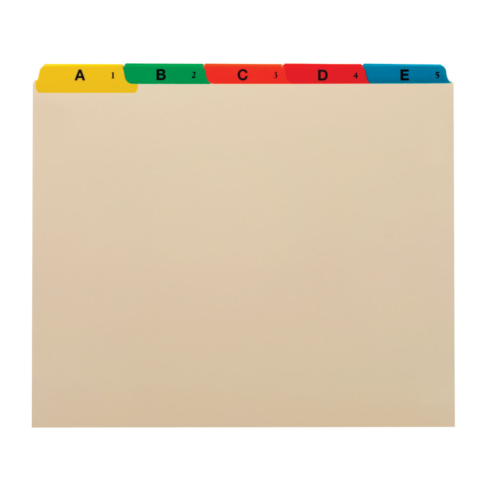 Office Depot Brand Manila A To Z File Guides, Letter Size, Manila, Pack Of 25