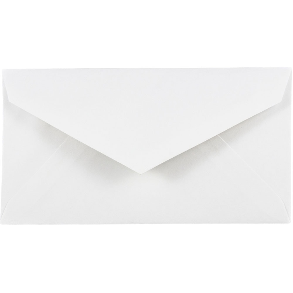 JAM Paper Booklet Envelopes, #7 3/4 Monarch, Commercial Flap, Gummed Seal, White, Pack Of 25