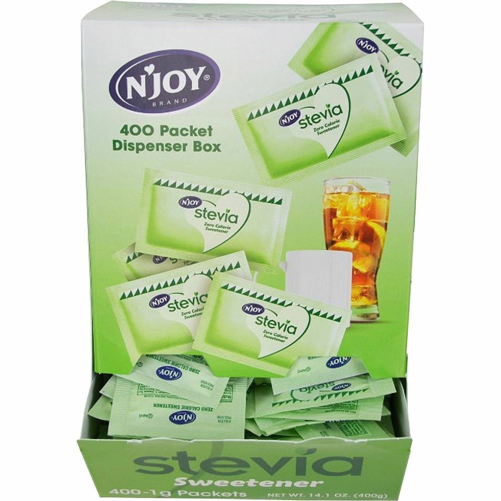 Njoy Green Stevia Sugar Substitute  0.035 oz (1 g)  Stevia Flavor  400 / Box