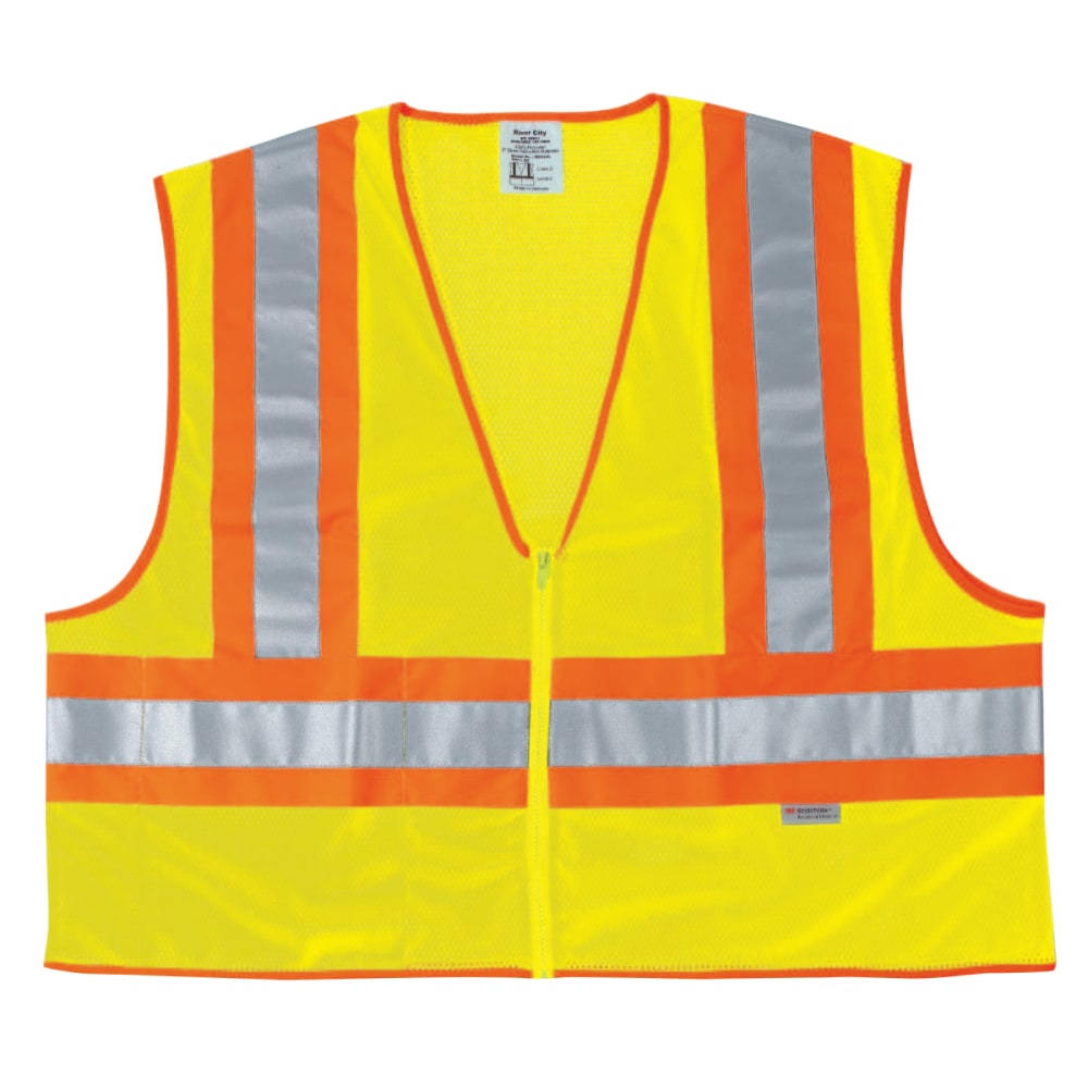 MCR Safety Luminator Class II Safety Vests, 4X Large, Lime