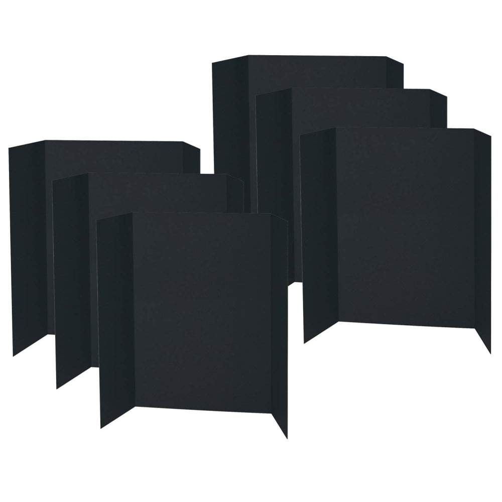 Pacon Presentation Boards, Single Wall, 36inH x 24inW x 12inD, Black, Pack Of 6 Boards