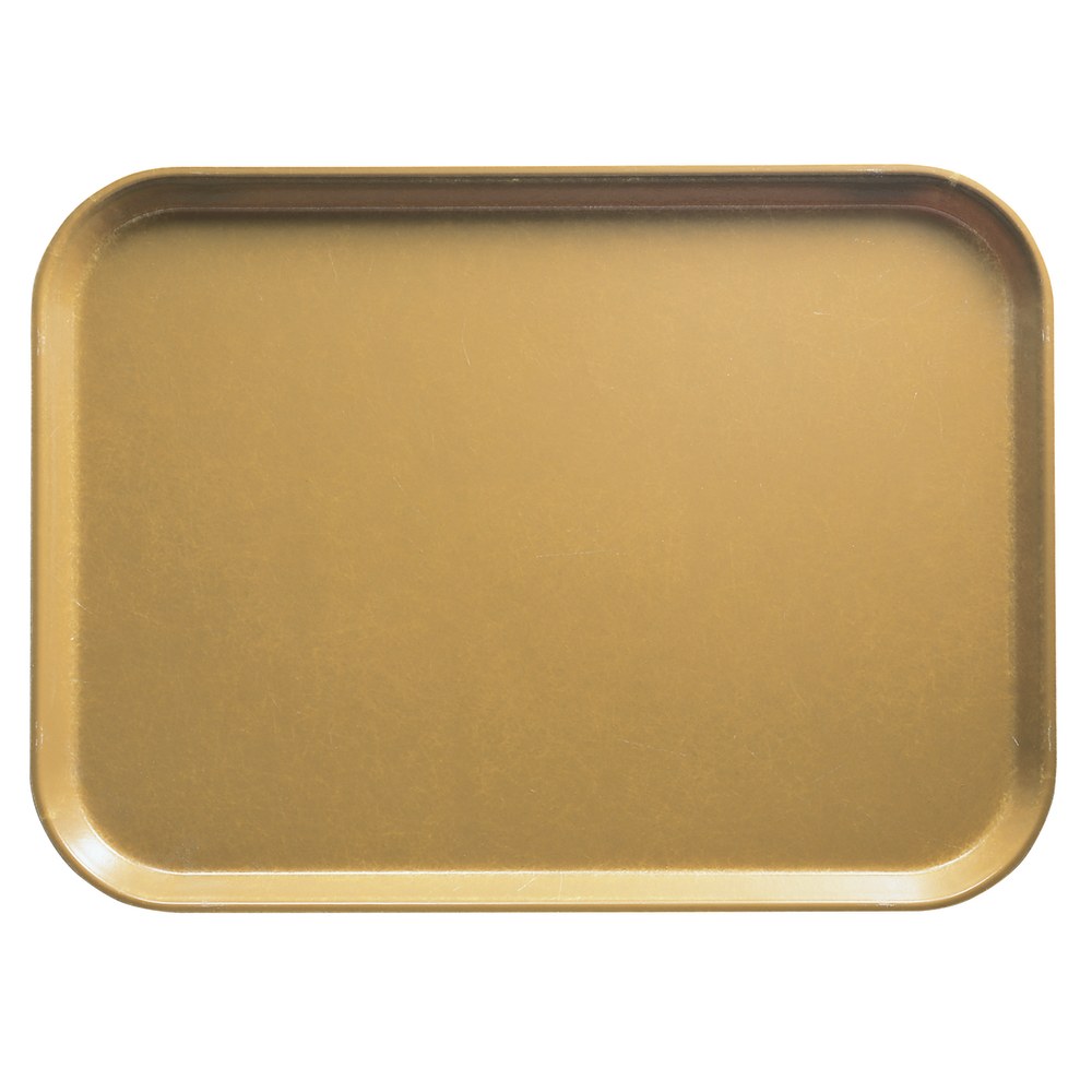 Cambro Camtray Rectangular Serving Trays, 14in x 18in, Earthen Gold, Pack Of 12 Trays