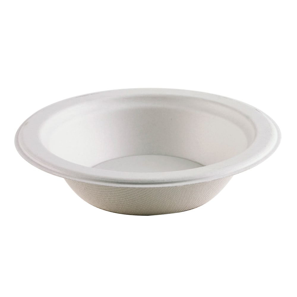 Highmark ECO Compostable Sugarcane Paper Bowls, 12 Oz, White, Case Of 1,000