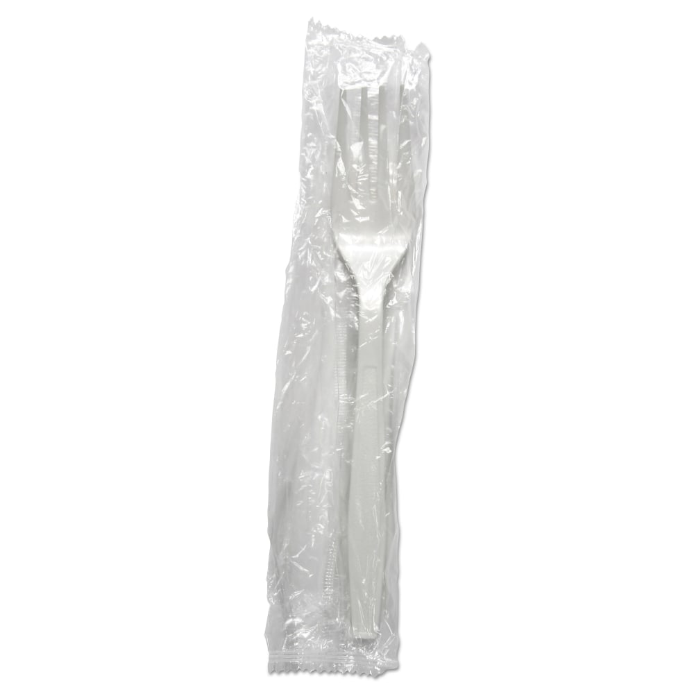 Boardwalk Heavyweight Wrapped Polypropylene Forks, White, Case Of 1,000 Forks