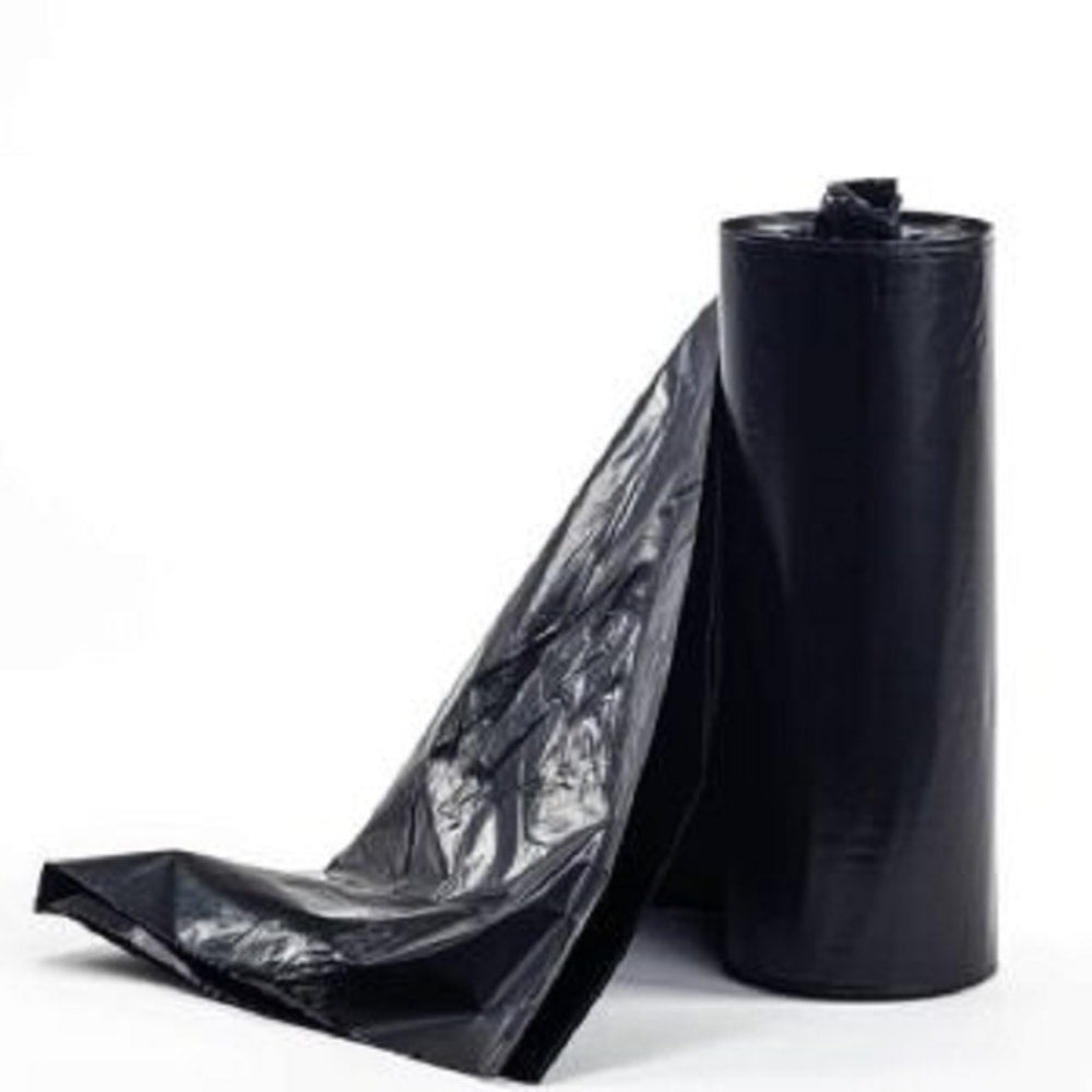 MultiPlast Systems Low Density Can Liners, 60 Gallon, 38 x 58 , 20% Recycled, Black, 10 Bags Per Pack, Case Of 10 Packs