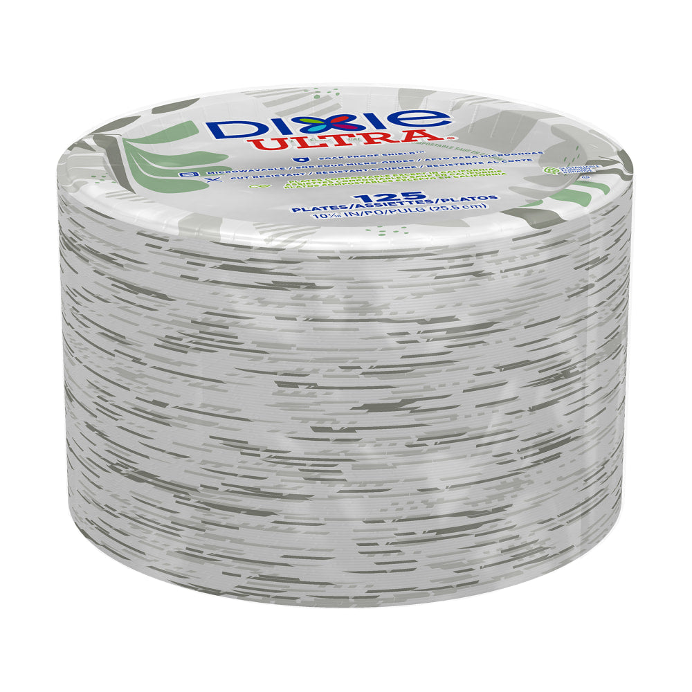 Dixie Ultra 10-1/16in Heavy-Weight Paper Plates, Pathways Design, Pack of 125 Plates