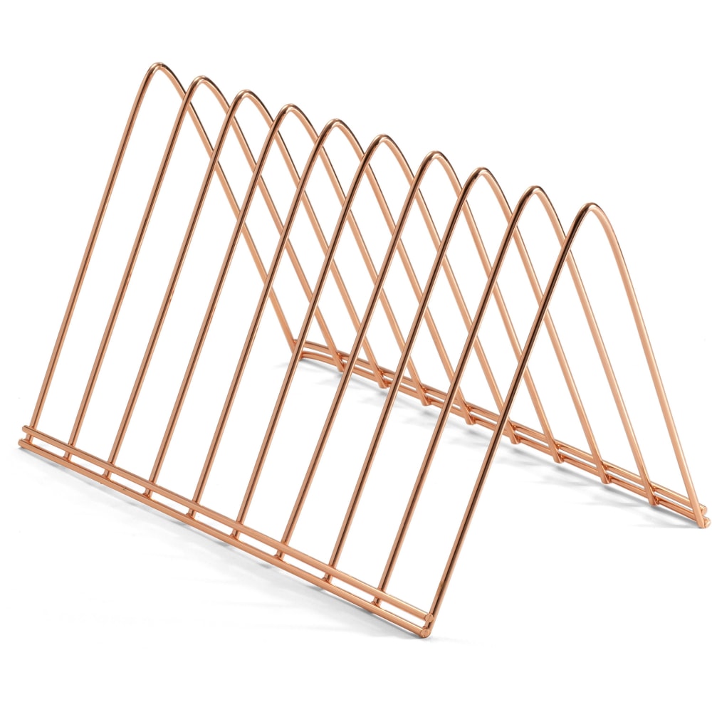 OIC Officemate Triangle Wire Sorter, Rose Gold  7inH x 7inW x 11inDDesktop  Sturdy  Rose Gold  Steel Wire  1 Each