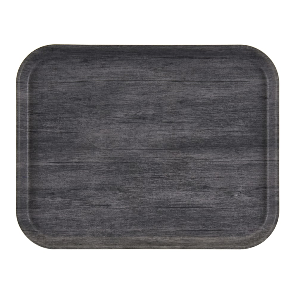 Cambro Rectangular Decor Series EpicTread Camtrays, 7/8in x 14-1/16in, Charcoal, Set Of 12 Trays