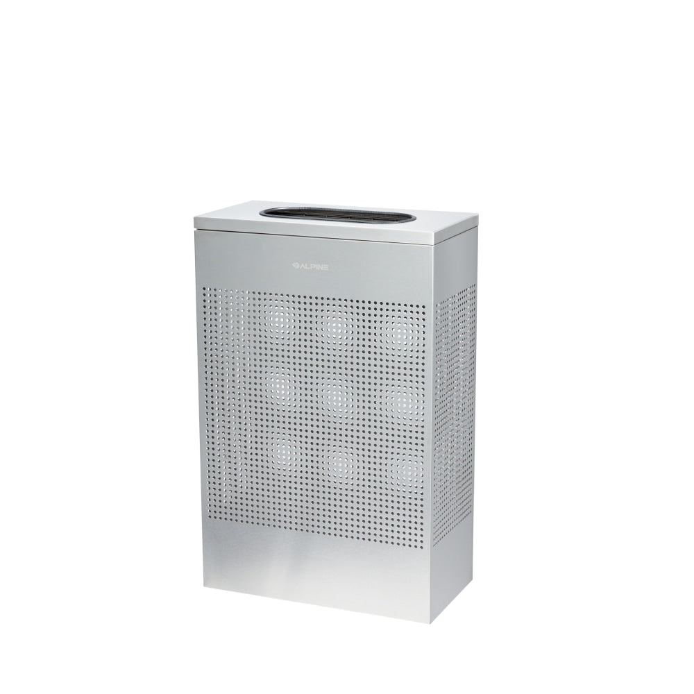 Alpine Industries Steel, Indoor Trash Can, 13 Gallon, Silver (438-13-SS)