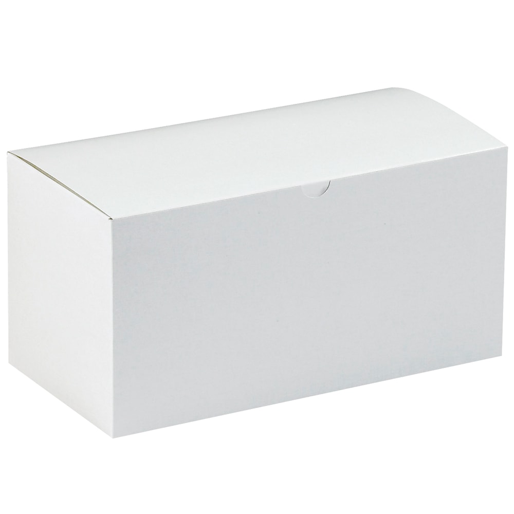 Partners Brand Gift Boxes, 12inL x 6inW x 6inH, 100% Recycled, White, Case Of 50