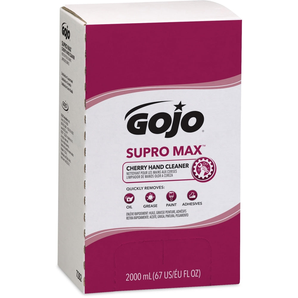 Gojo Supro Max Hand Cleaner - Cherry Scent - 2.11 quart - Adhesive Remover, Soil Remover - Hand - Tan - 1 Each