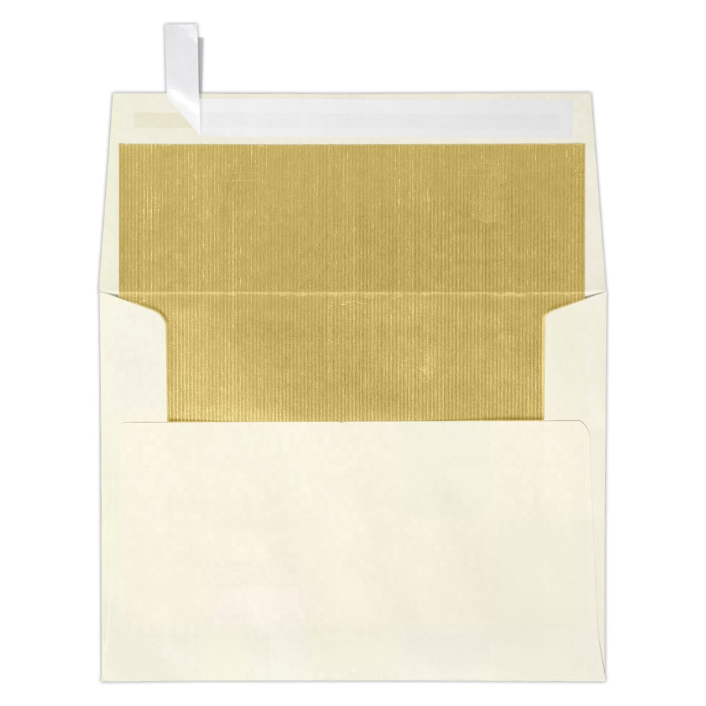 LUX Invitation Envelopes, A2, Peel & Press Closure, Gold/Natural, Pack Of 250