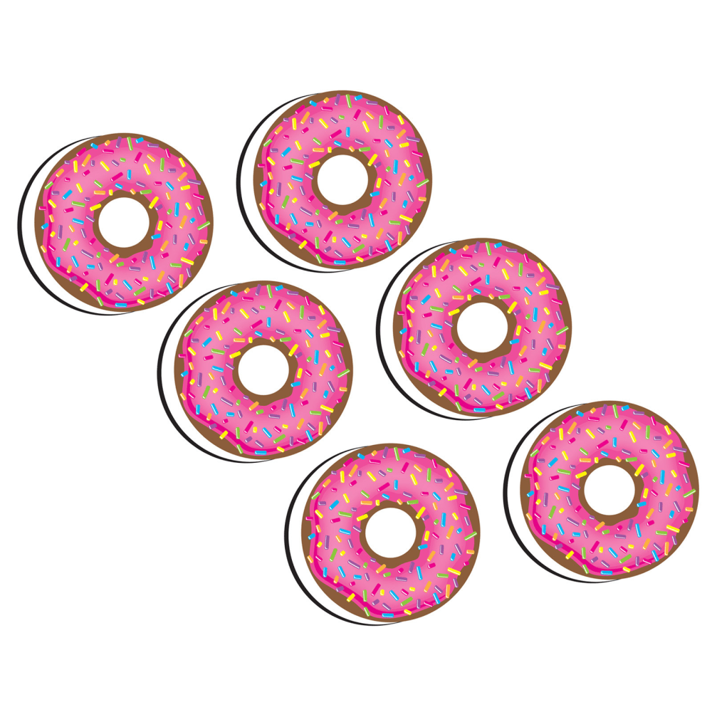 Ashley Productions Magnetic Whiteboard Erasers, DonutFetti, Pack Of 6