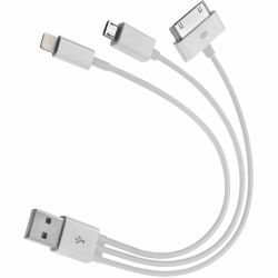 4XEM Apple USB To 30-Pin/Lightning/Micro USB Cable