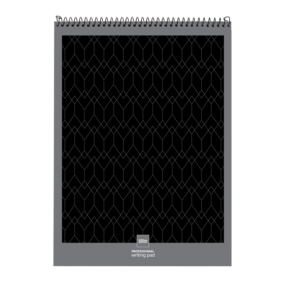 Office Depot Brand Professional Top Wirebound Writing Pad, 8-1/2in x 11-3/4in, Legal/Wide Ruled, 70 Sheets, White