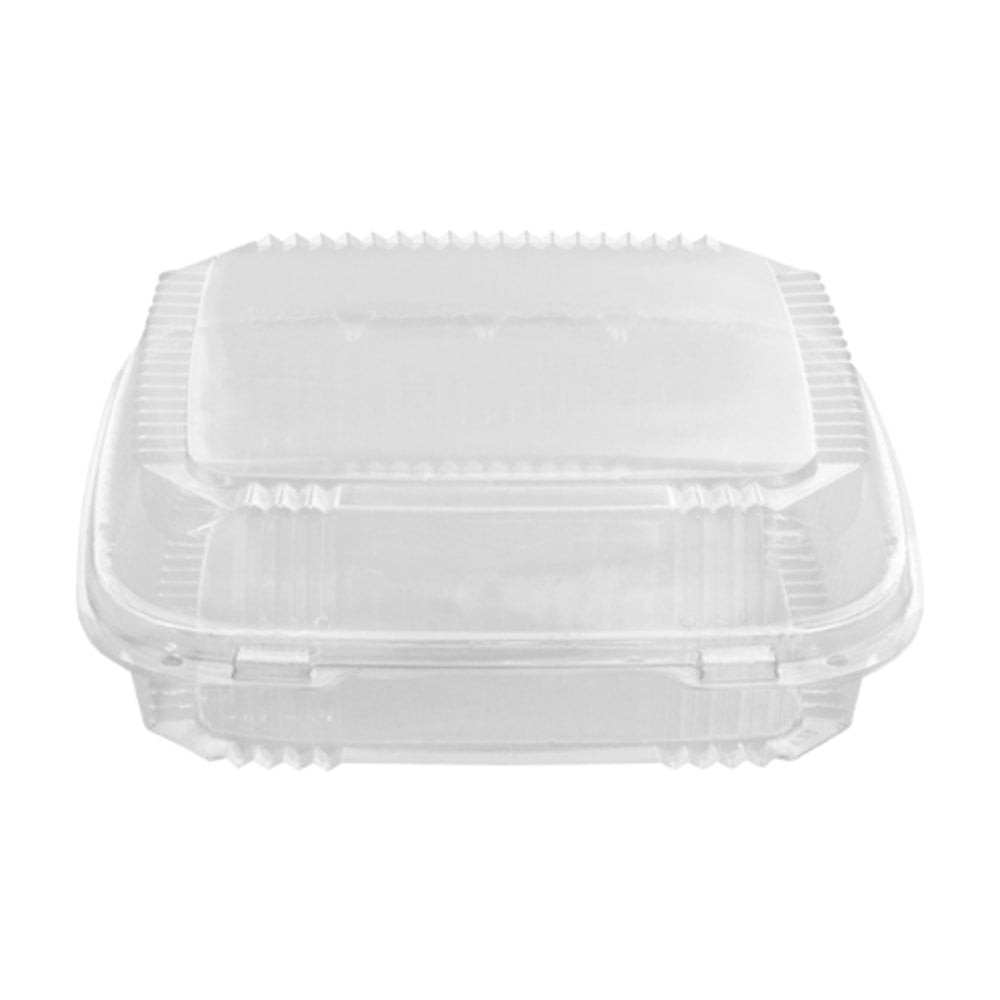 Pactiv ClearView SmartLock Food Containers, 49 oz, 8-13/64 inches x 8-11/32 inches x 2-29/32 inches, 200 containers per Carton, Sold by the Carton