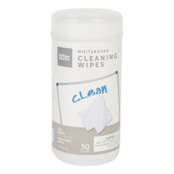 Office Depot Brand Dry-Erase Board Cleaning Wipes, 6in x 9in, Pack Of 50
