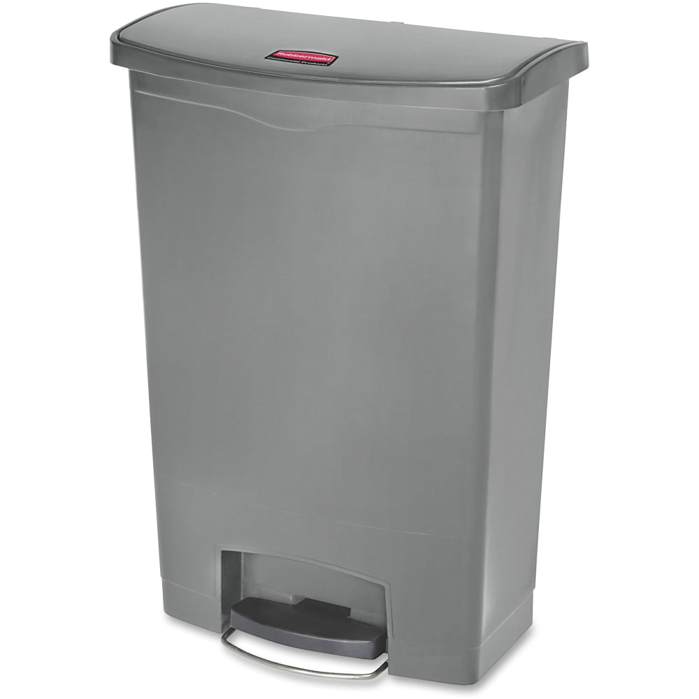 Rubbermaid Commercial Slim Jim Step-On Container - Step-on Opening - Hinged Lid - 24 gal Capacity - Pedal Control, Easy to Clean, Wheels