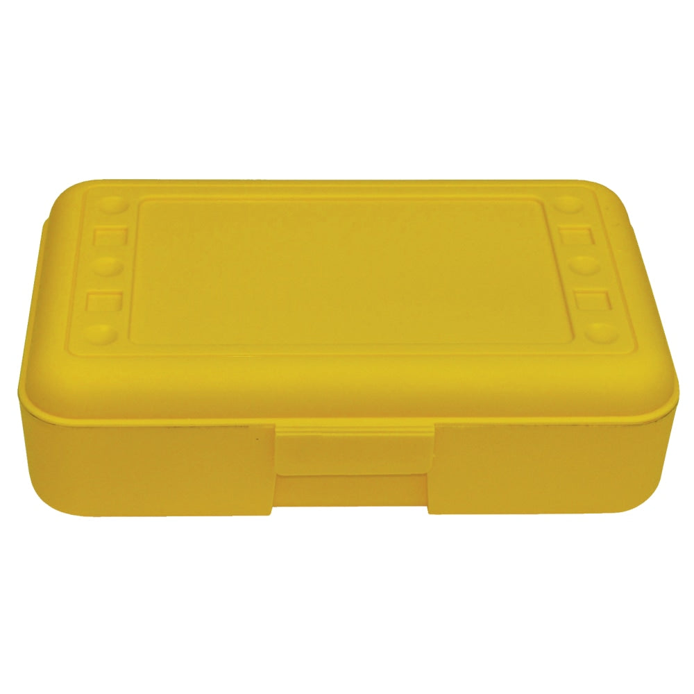 Romanoff Products Pencil Boxes, 8 1/2inH x 5 1/2inW x 2 1/2inD, Yellow, Pack Of 12