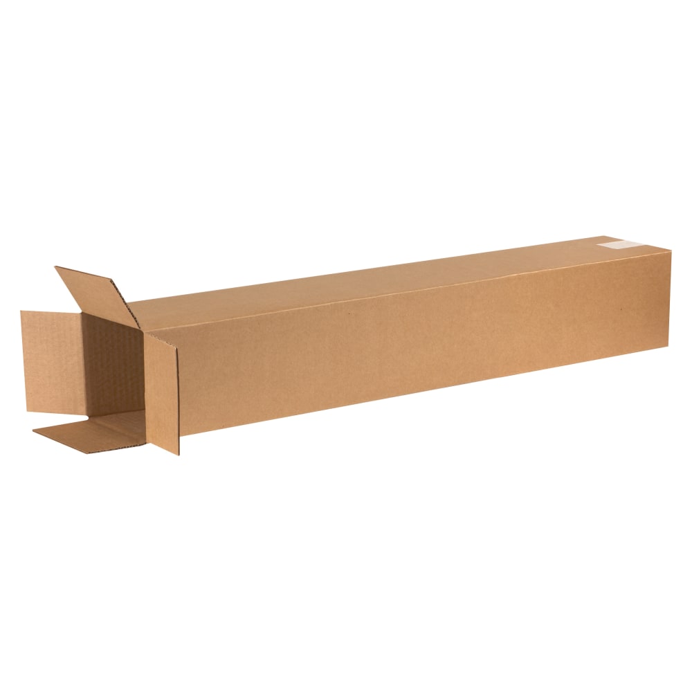 Partners Brand Tall Corrugated Boxes, 6in x 6in x 40in, Kraft, Pack Of 25
