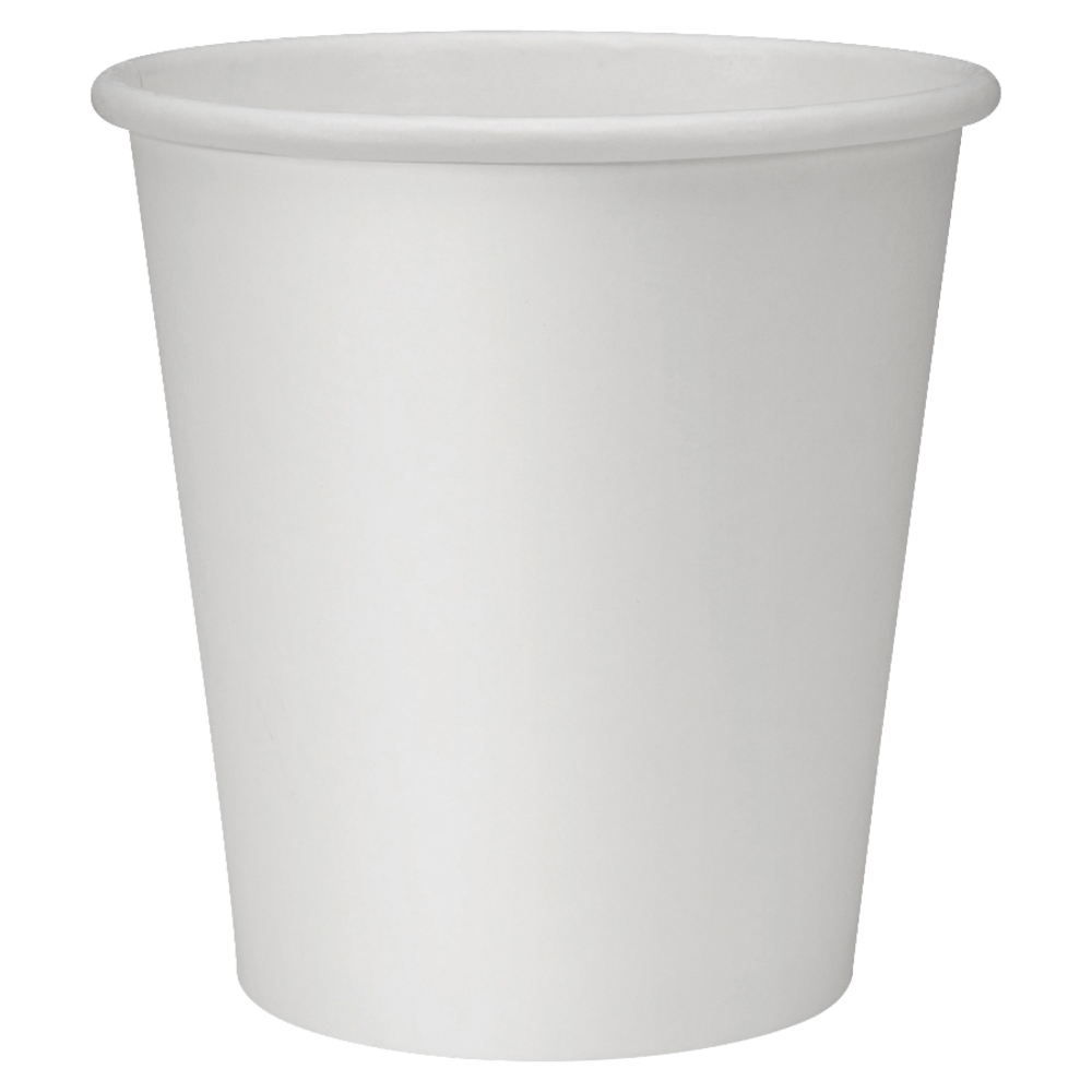 Genuine Joe Polyurethane-Lined Disposable Hot Cups, Single, 10 Oz, White, Pack Of 50