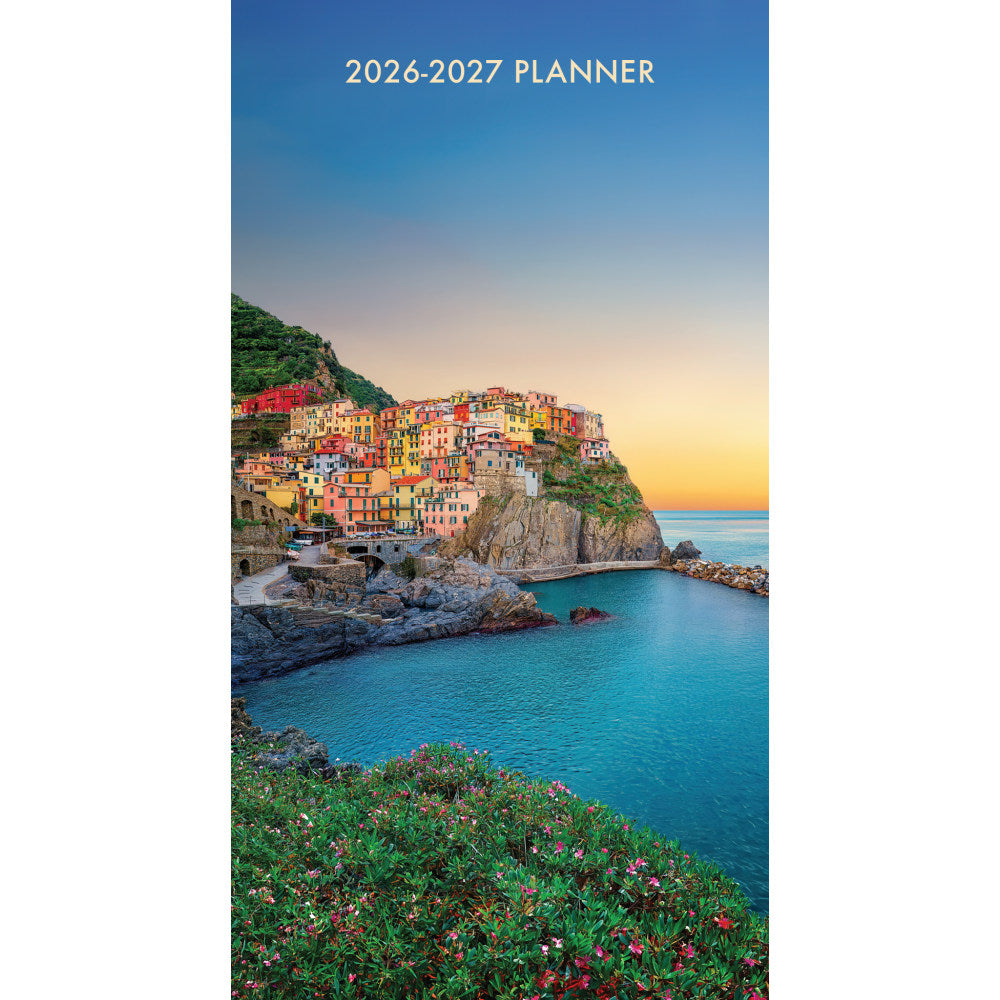 2026-2027 Willow Creek Press 2-Year Monthly Checkbook/Calendar, 3-1/2in x 6-1/2in, Italy, January 2026 To December 2027, 56578