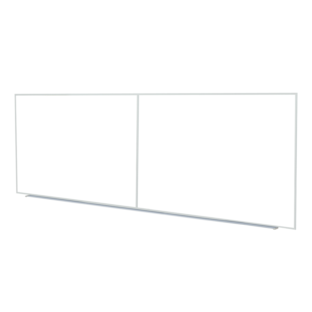Ghent M2 Non-Magnetic Dry-Erase Whiteboard, 48-5/8in x 120-5/8in, Satin Aluminum Frame