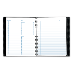 Rediform College Rule NotePro Organizer, 11in x 8 1/2in, Black