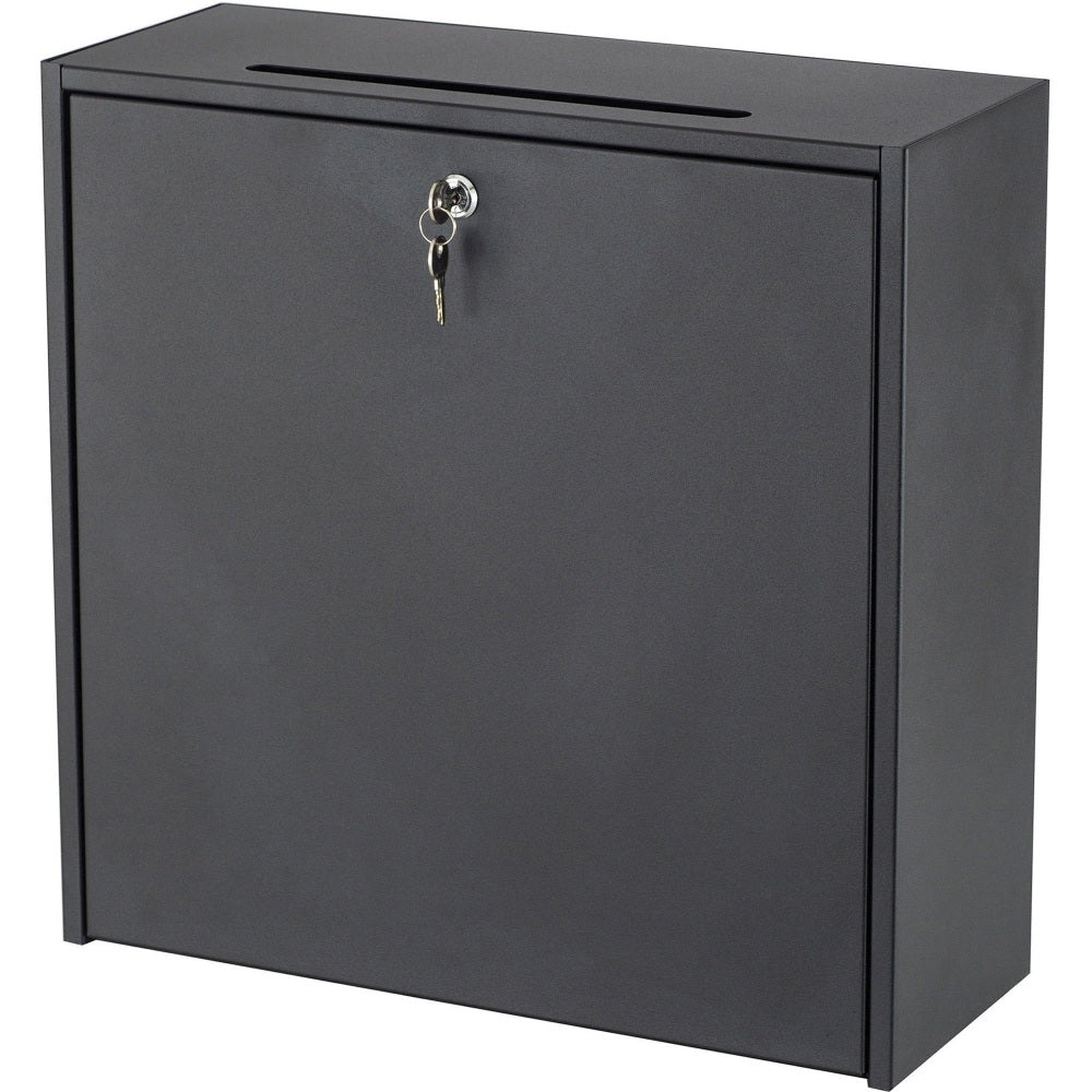 Safco Wall-mounted Inter-department Locking Mailbox, 12in x 7 3/4in x 18in, Black