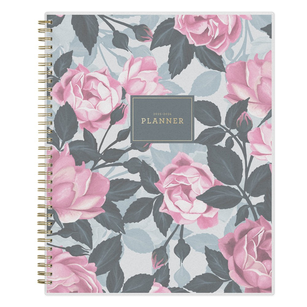 2025-2026 Blue Sky Roosevelt Pink Frost Weekly/Monthly Academic Planning Calendar, 8-1/2in x 11in, July 2025 to June 2026, 128691-A