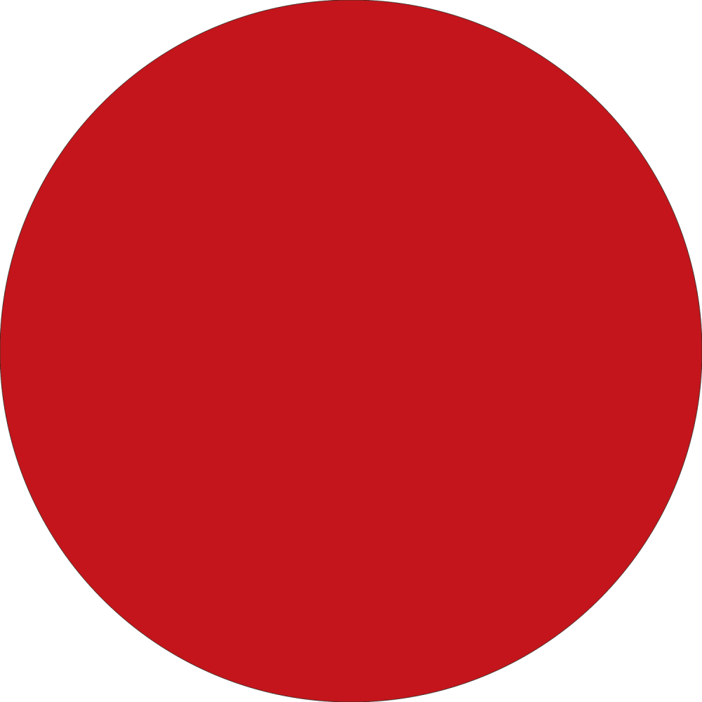 Tape Logic Removable Round Color Inventory Labels, DL612A, 1 1/2in, Red, Pack Of 500