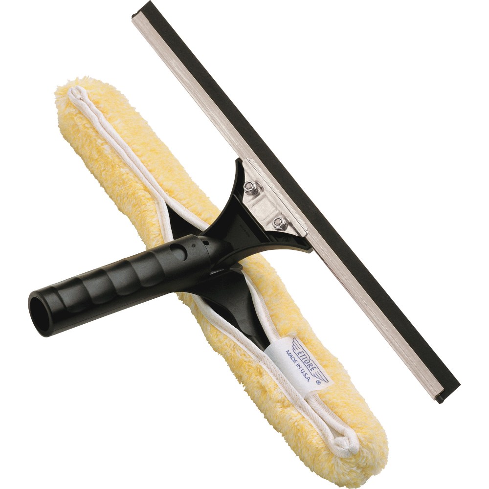 Ettore Stainless BackFlip Cleaning Tool - 14in Blade - 3in x 15.8inx 8.8in - Light Weight, Fatigue Resistant, Grooved Handle - Stainless Steel - 1Each
