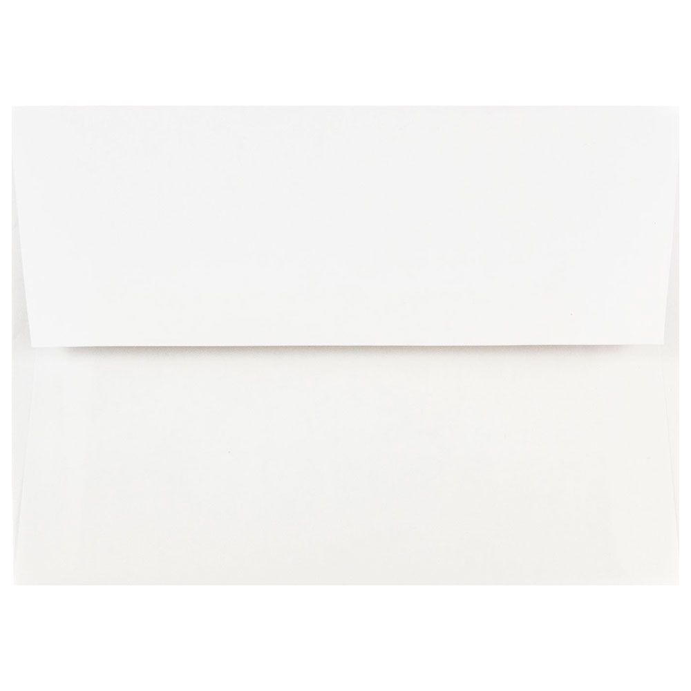 JAM Paper Booklet Invitation Envelopes, A7, Gummed Seal, White, Pack Of 25, 73767