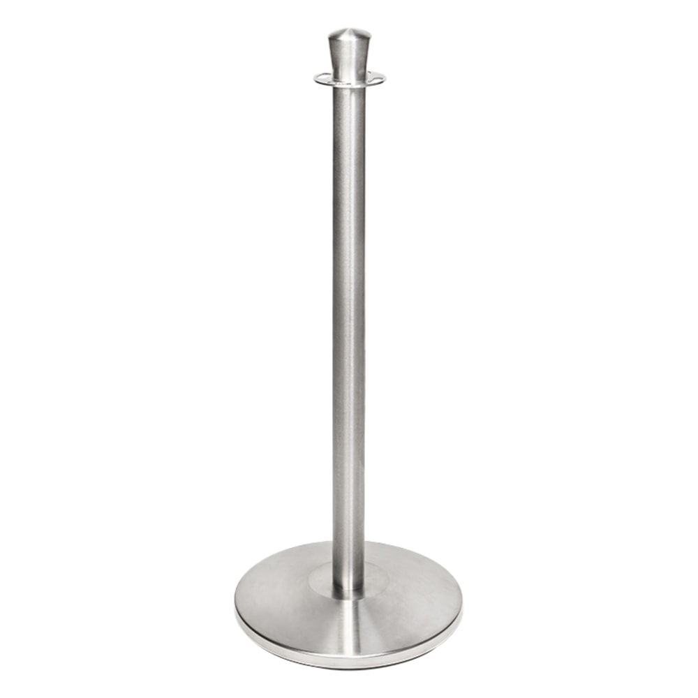 CSL Classic Steel Stanchions, 36inH x 12inW x 12inD, Brushed Stainless, Set Of 2 Stanchions