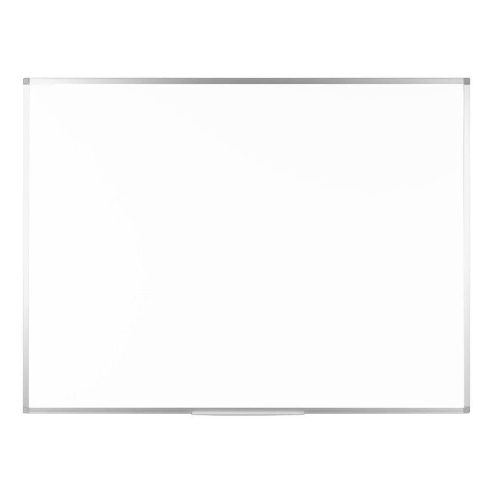 Bi silque Ayda Magnetic Dry-Erase Whiteboard, 48in x 36in, Aluminum Frame With Silver Finish