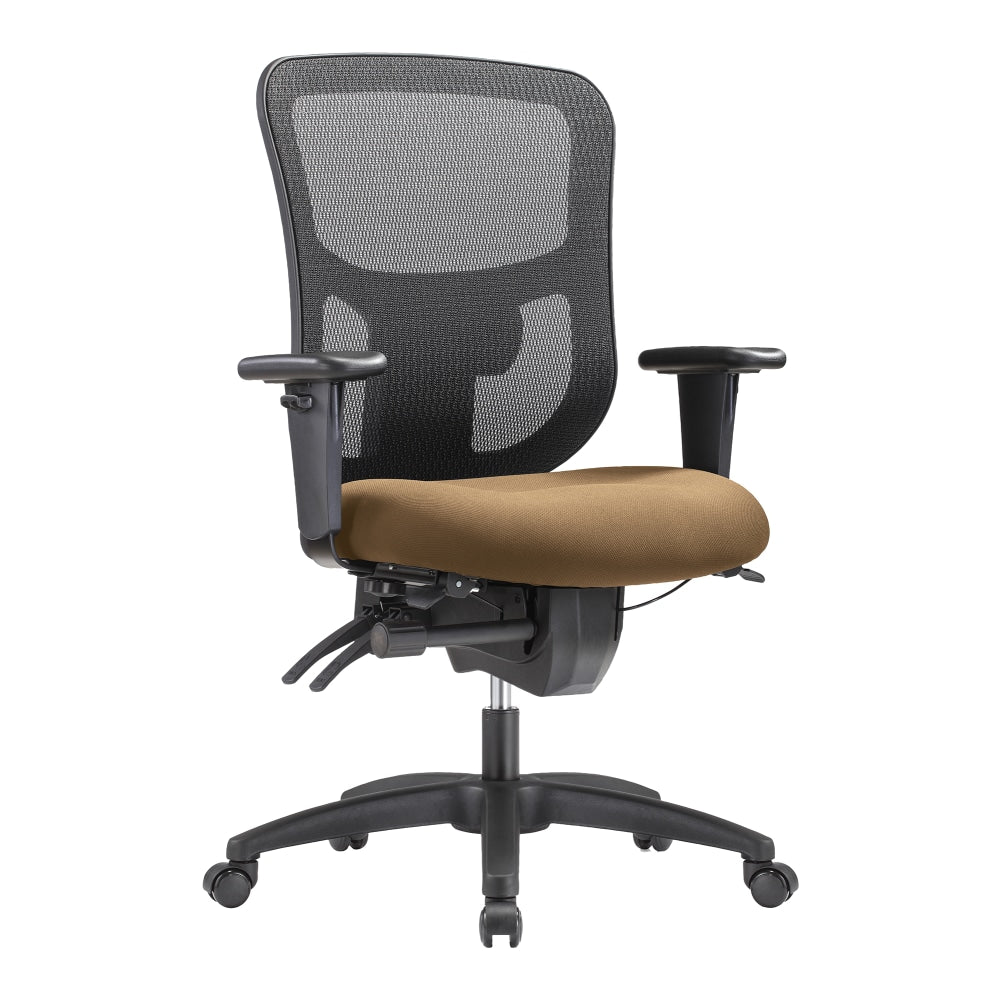 WorkPro 9500XL Series Big & Tall Ergonomic Mesh/Premium Fabric Mid-Back Chair, Black/Beige, BIFMA Compliant