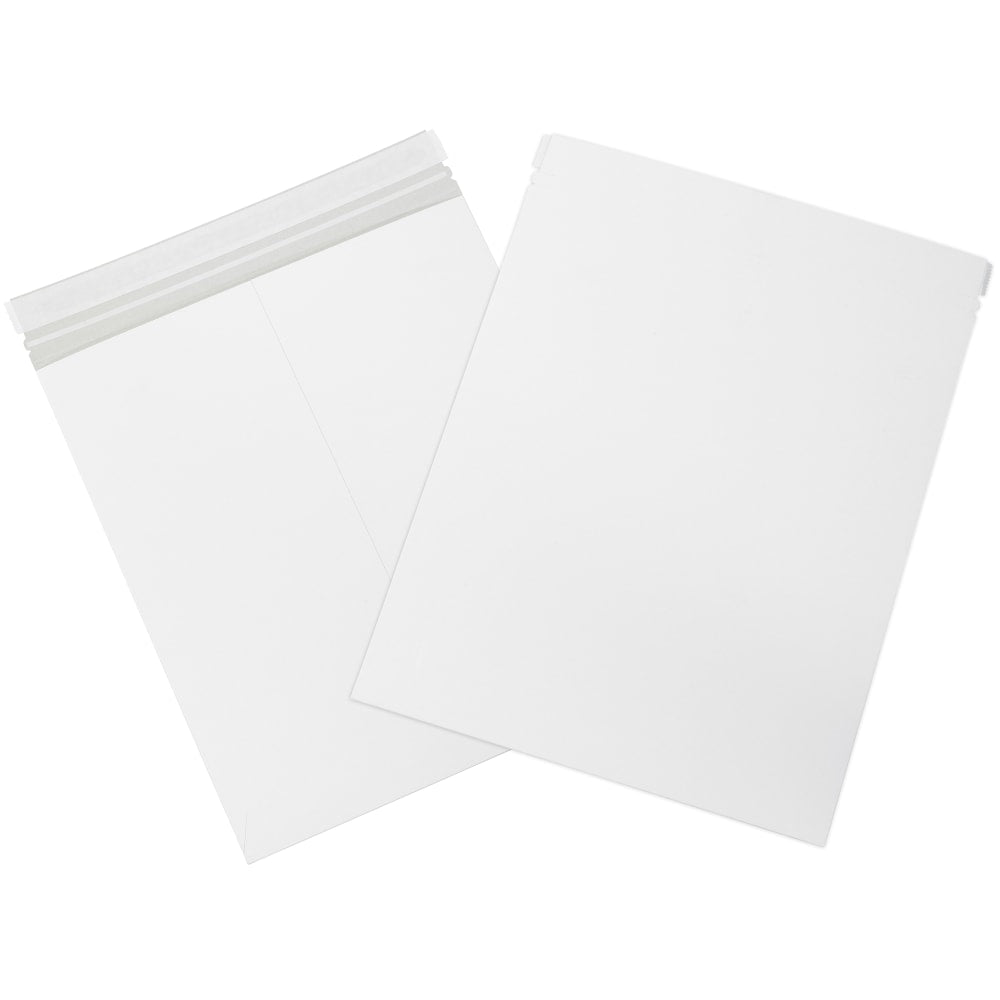Partners Brand Self-Seal Stayflats Plus Express Pouch Mailers, 12 3/4in x 15in, White, Pack of 100